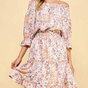 Aiblee Off Shoulder Floral Dress
